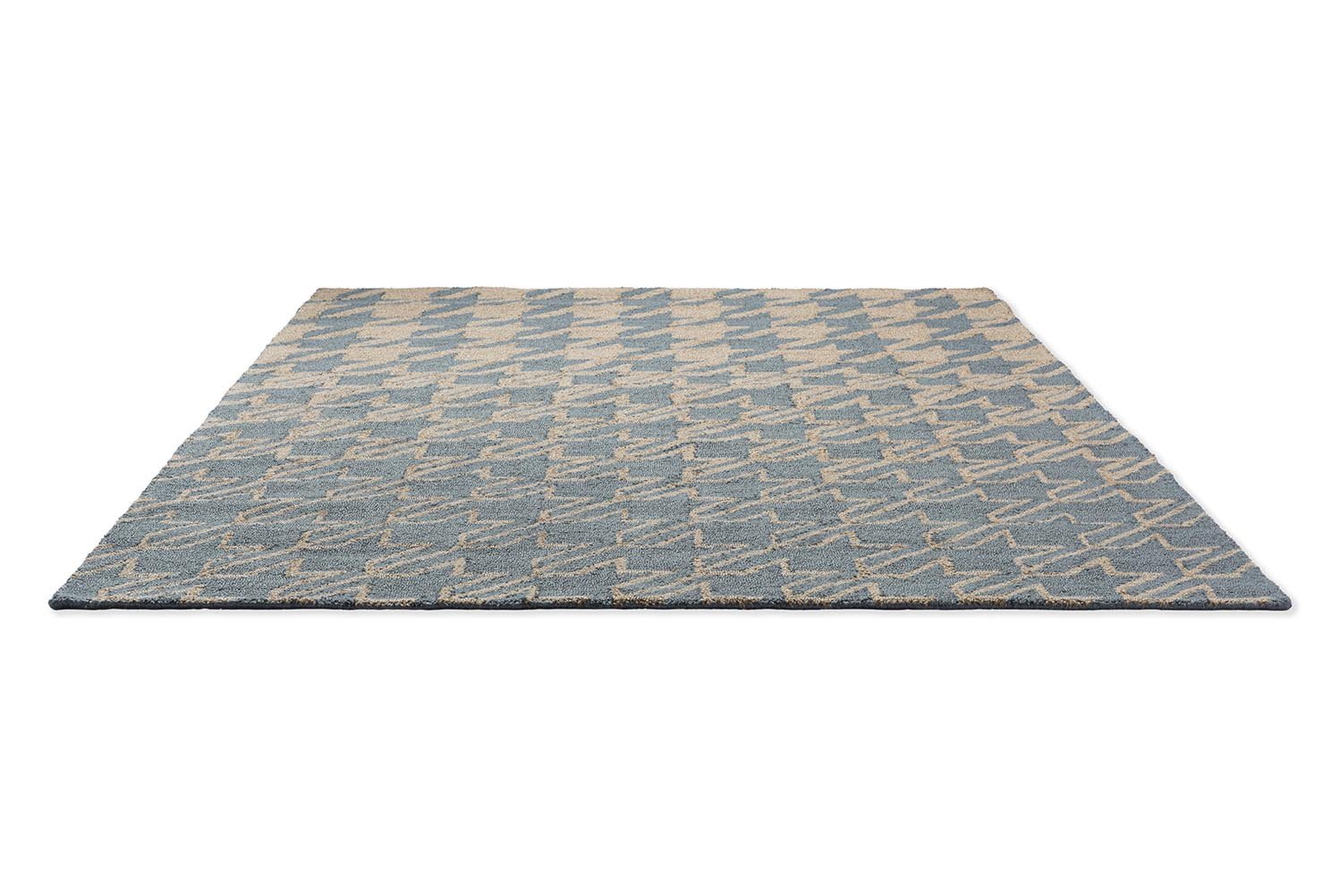 Houndstooth Rug - Washed Blue - Outdoor - 455708