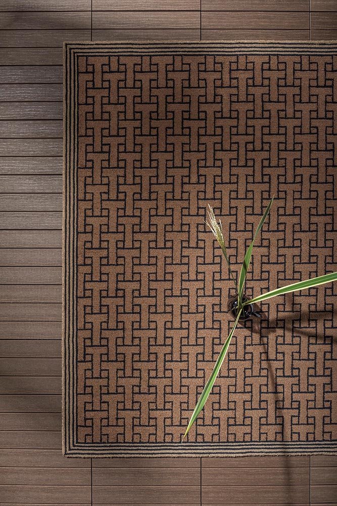 Monogram Rug - Light Brown - Outdoor - 455811