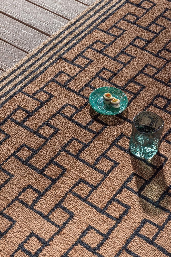 Monogram Rug - Light Brown - Outdoor - 455811