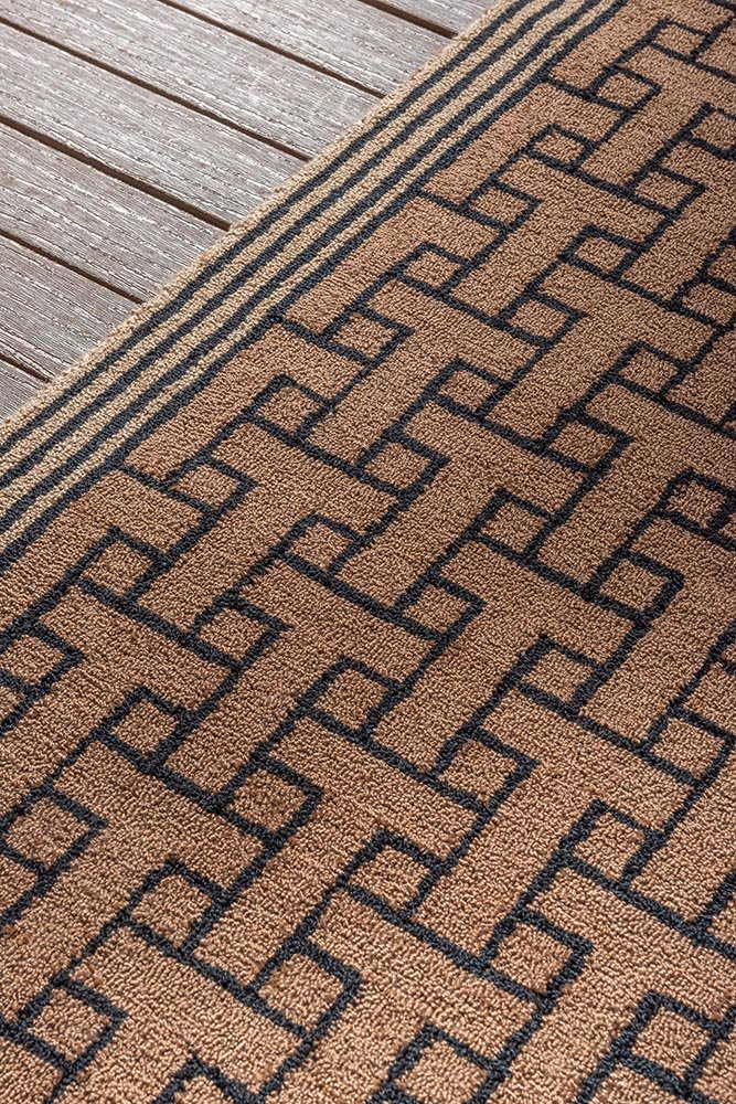 Monogram Rug - Light Brown - Outdoor - 455811