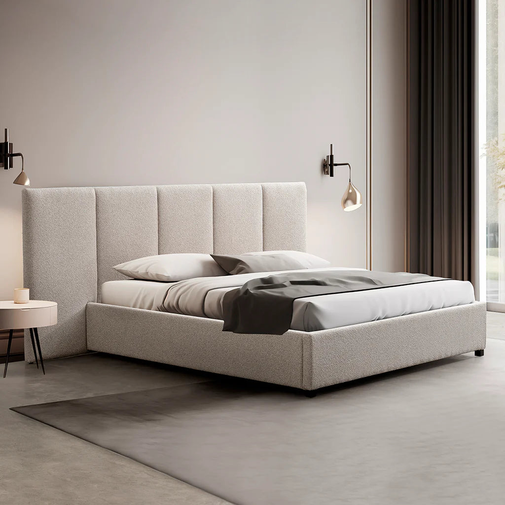 Amado Bed with Storage - Clay Grey