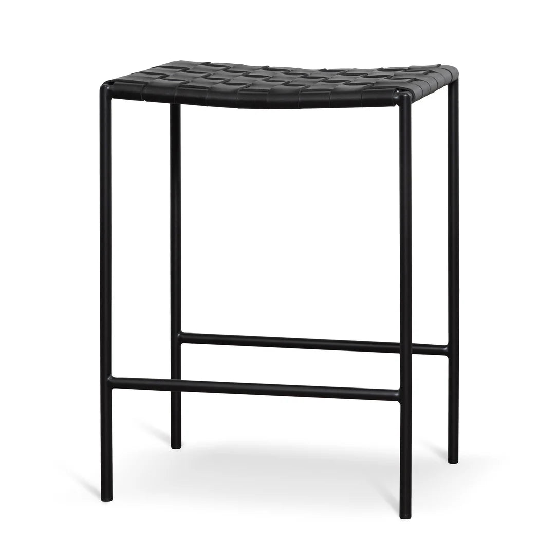 Anika Bar Stool - Black Frame - Black - Set of 2