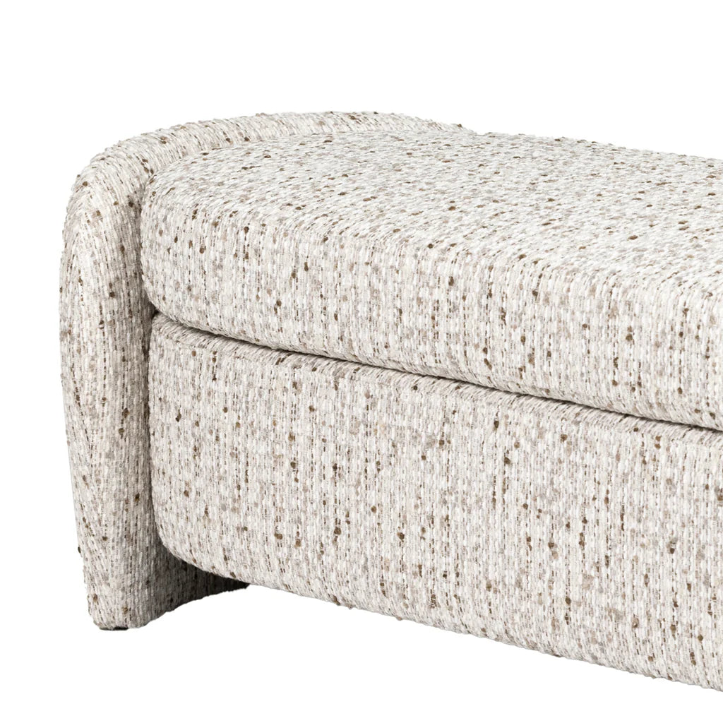 Jude Coco Long Ottoman Bench - Nutmeg