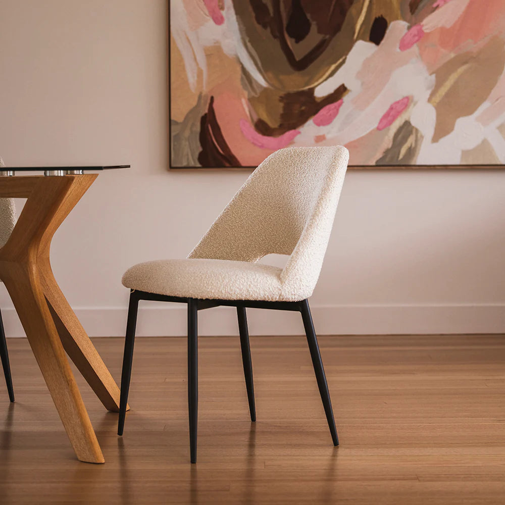 Clyde Dining Chair - Boucle Ivory