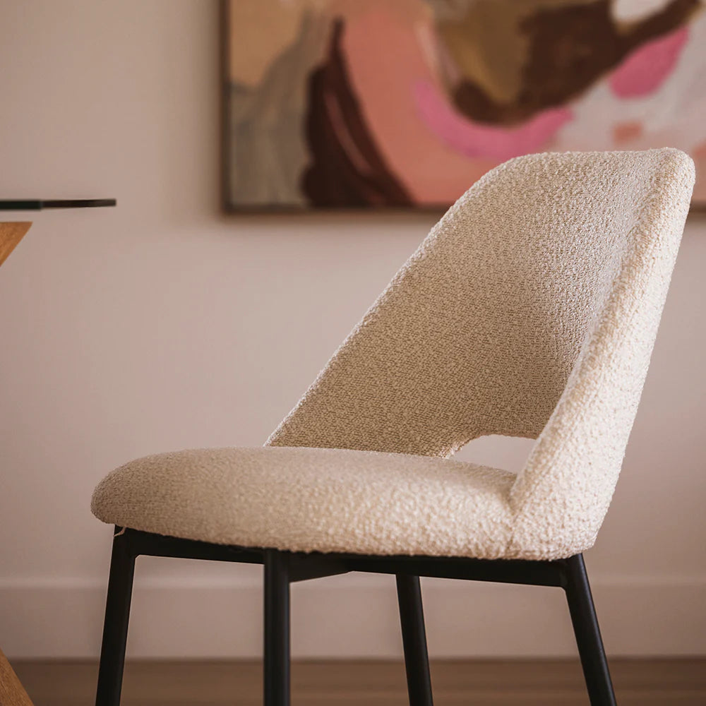 Clyde Dining Chair - Boucle Ivory