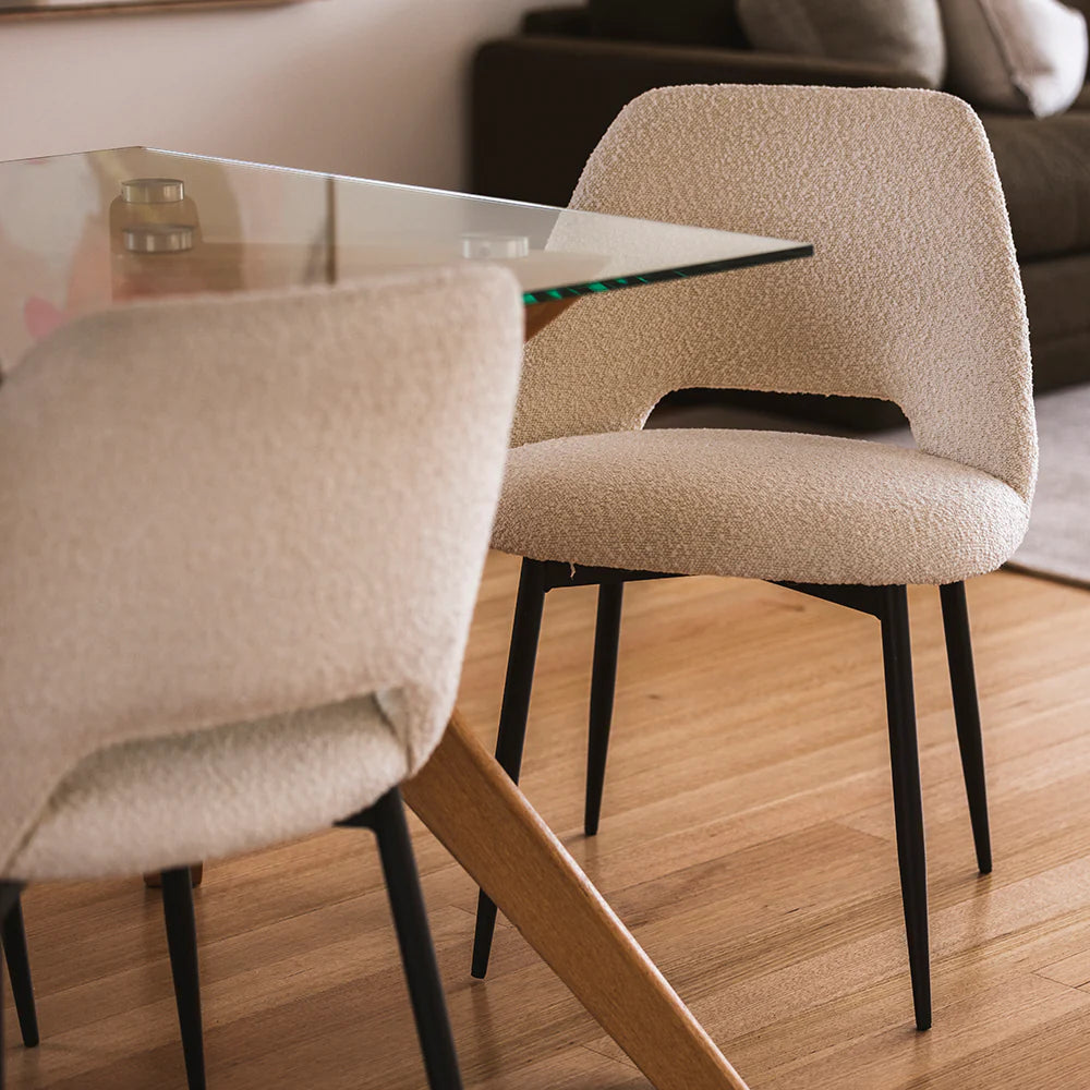 Clyde Dining Chair - Boucle Ivory