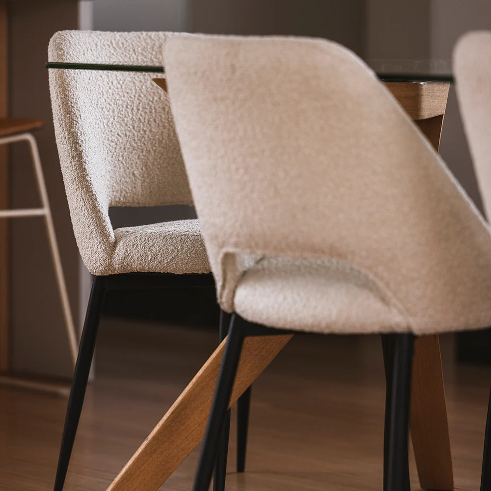 Clyde Dining Chair - Boucle Ivory