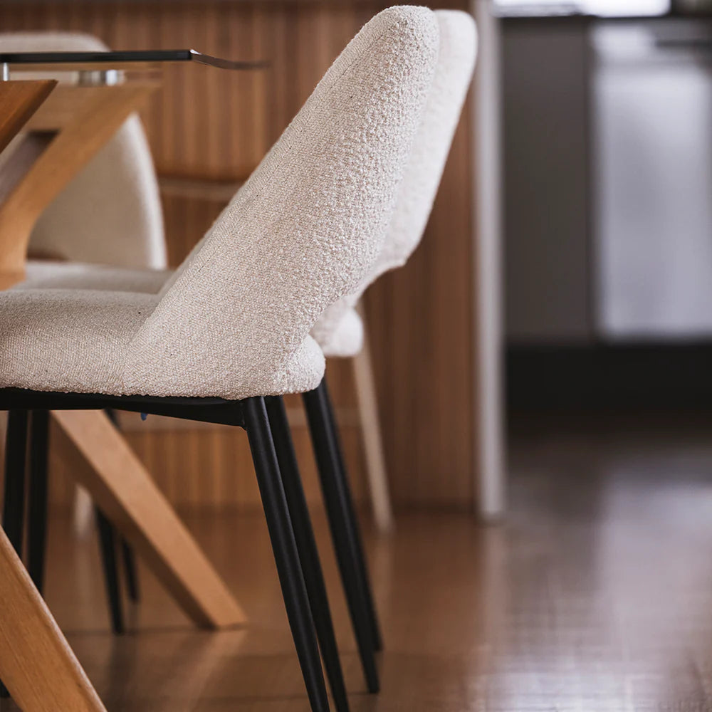 Clyde Dining Chair - Boucle Ivory