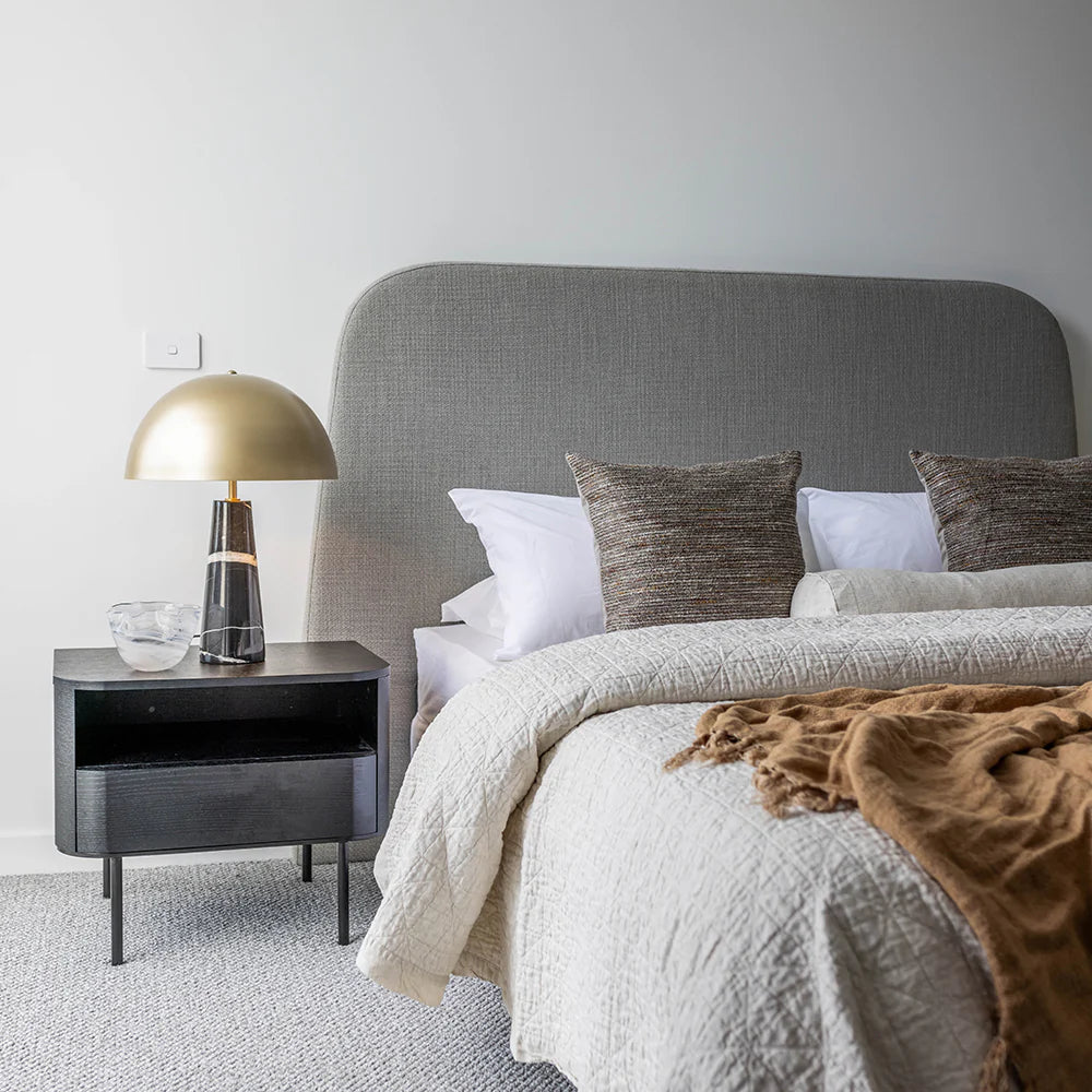 Dome Table Lamp - Gold/Black Marble