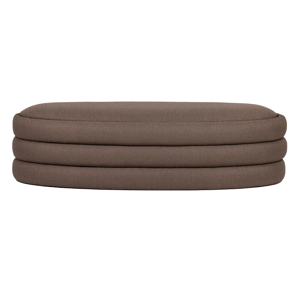 Earl Ottoman Bench - Putty