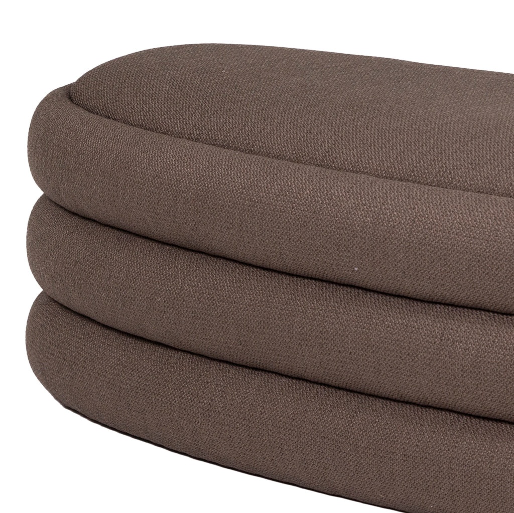 Earl Ottoman Bench - Putty