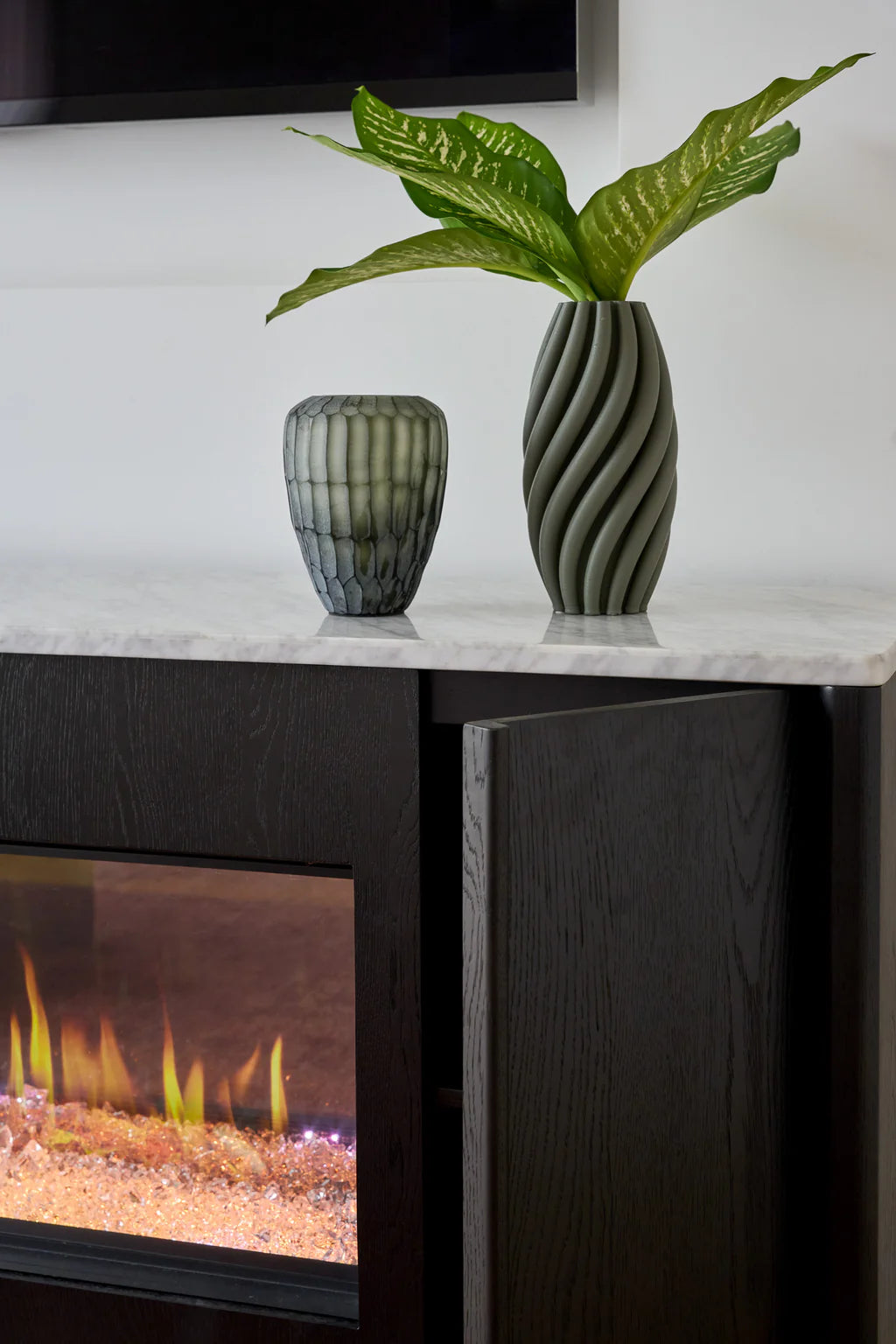 Grange -Electric Fireplace - Sideboard - Marble Top