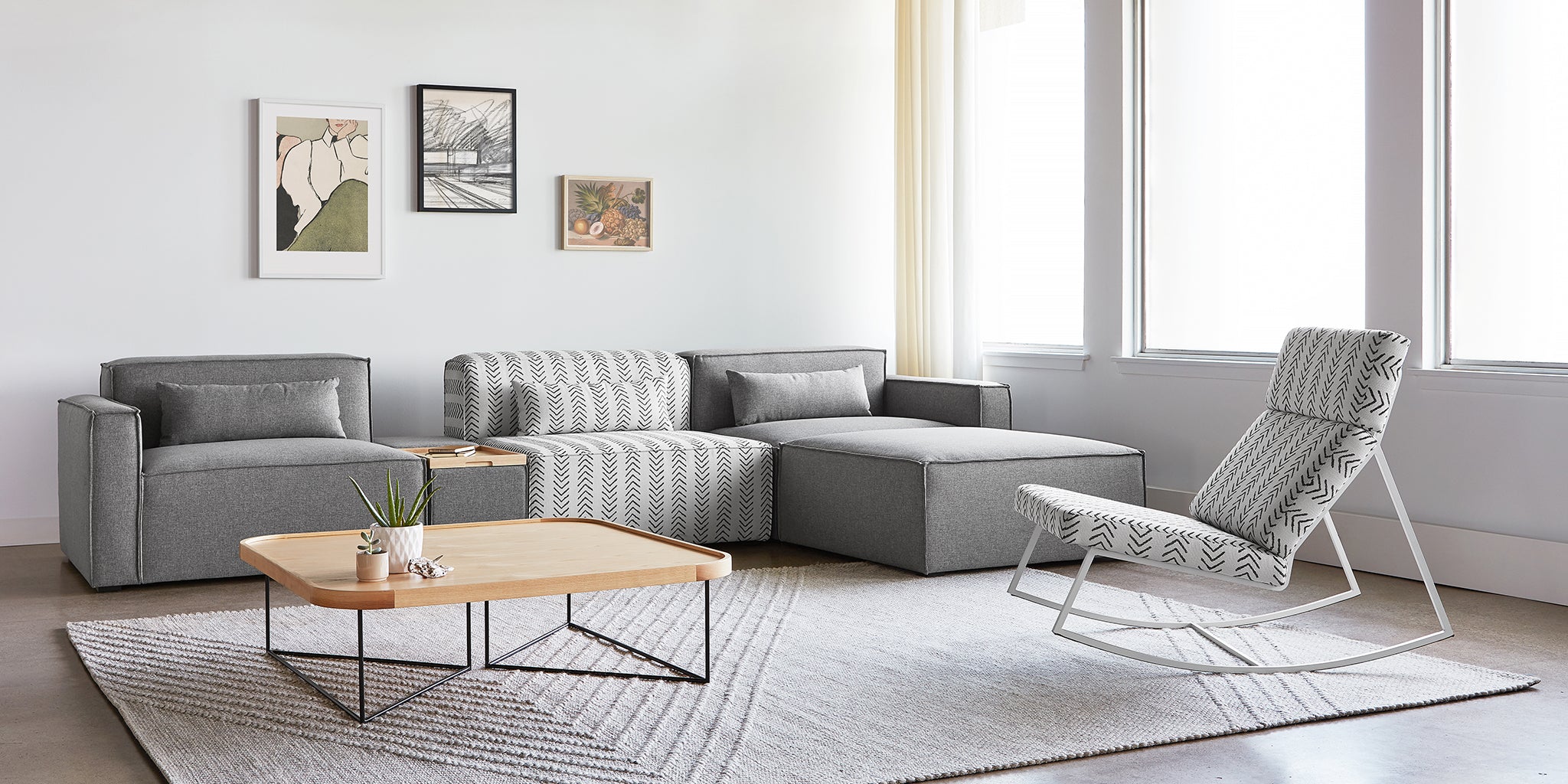 Mix Modular Sofa - Arm Left (Parliament Stone).