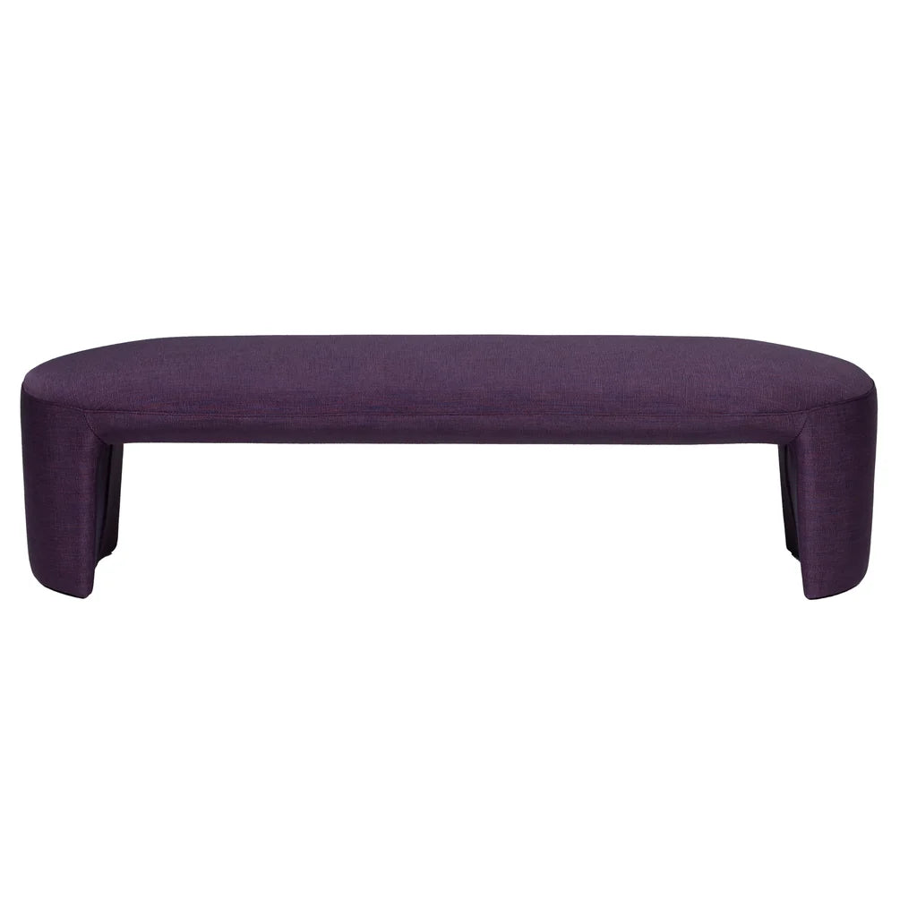 Lulu Ottoman Bench - Grape