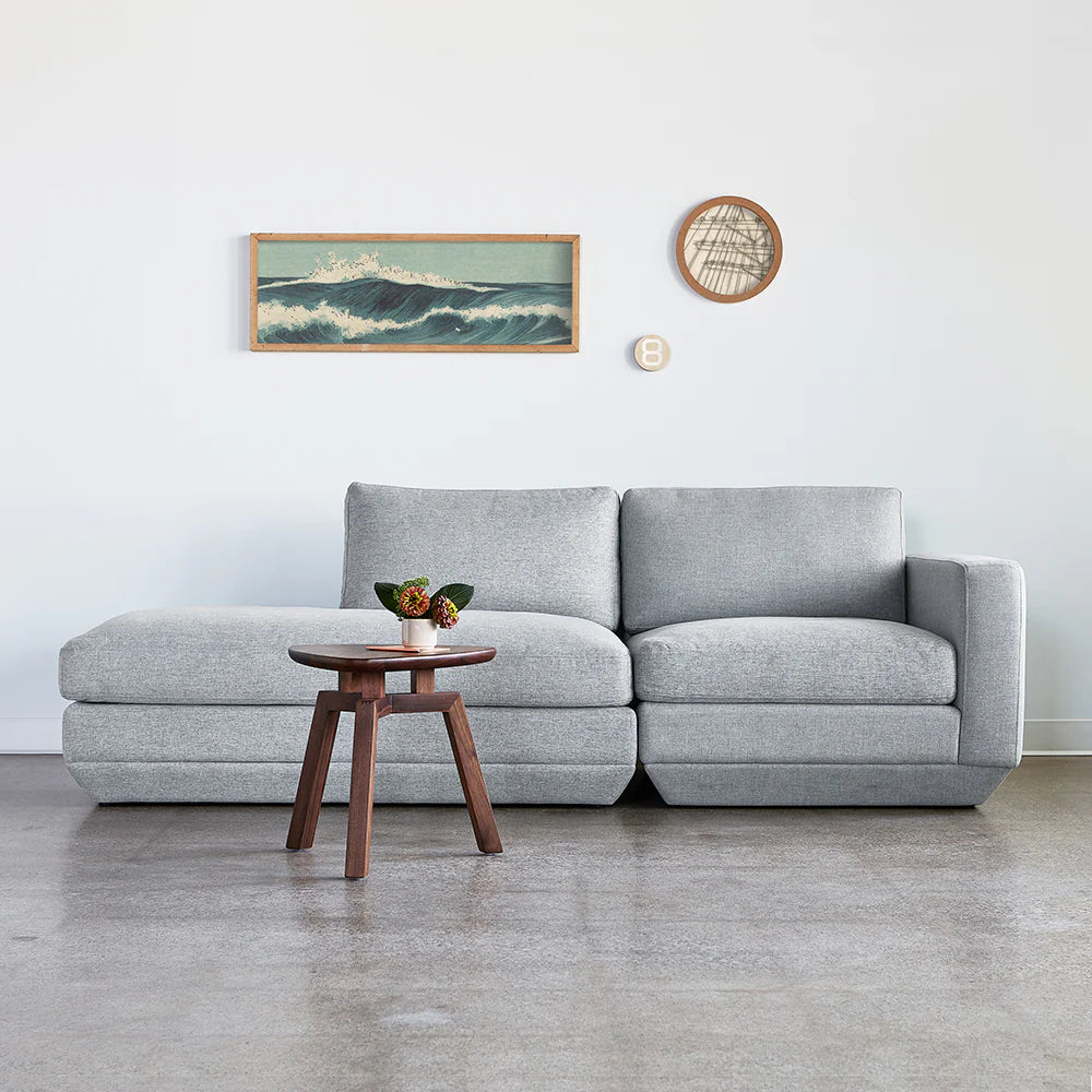 Podium Modualr Sofa - Arm Left - Bayview Silver