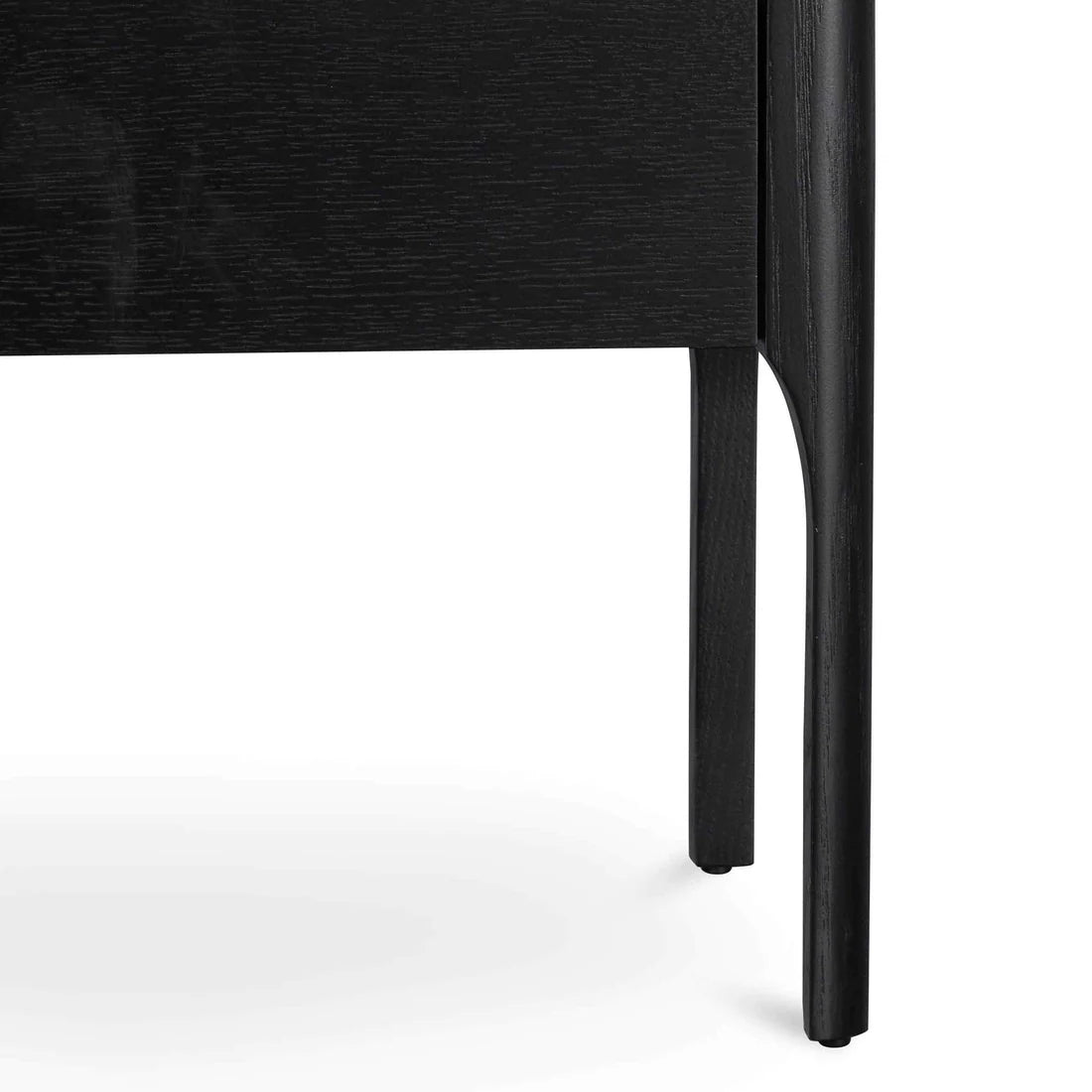 Allison Bedside Table - Black/Porcelain Marble Top