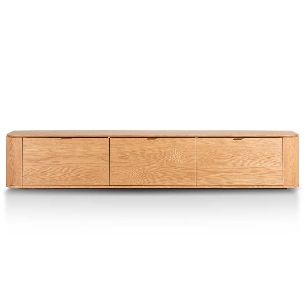 Curve TV Entertainment Unit - Natural Oak