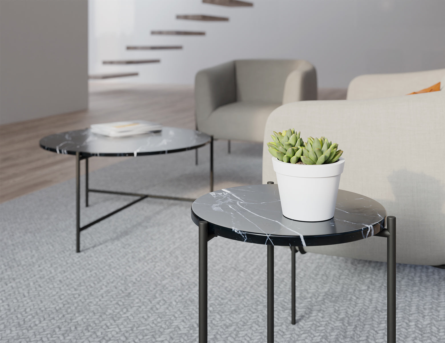 Nexus Marble Round Coffee Table