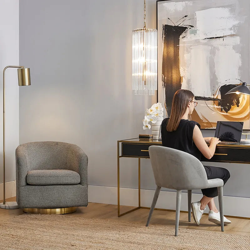 Belvedere Swivel Armchair - Black