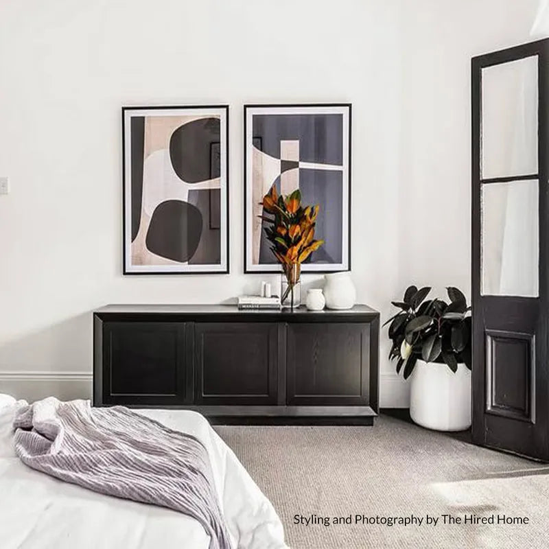 Balmain Oak Buffet - Large - Black