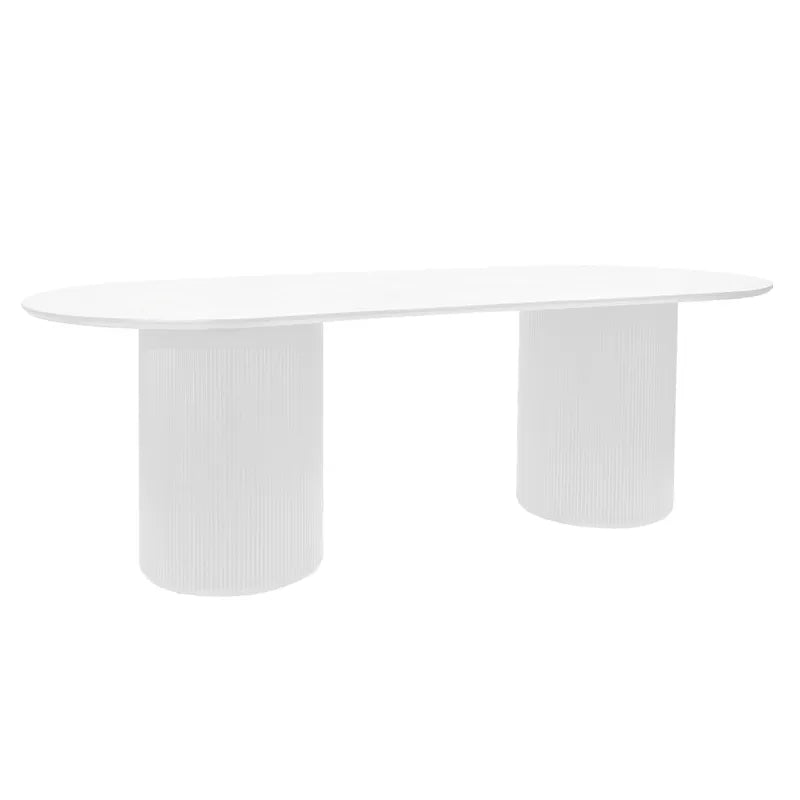 Arlo Oval Dining Table - White