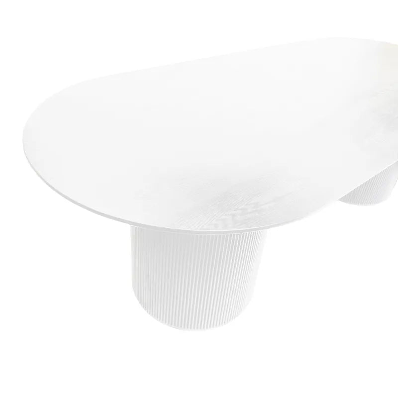 Arlo Oval Dining Table - White