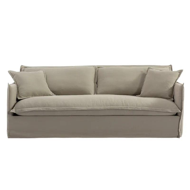 Cove 3 Seater Slip Cover Sofa (Taupe Linen)