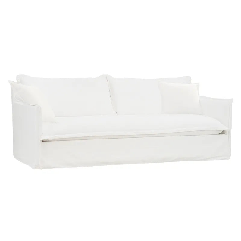 Cove 3 Seater Slip Cover Sofa (White Linen)