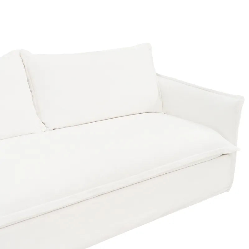 Cove 3 Seater Slip Cover Sofa (White Linen)