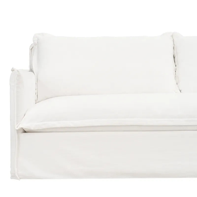 Cove 3 Seater Slip Cover Sofa (White Linen)