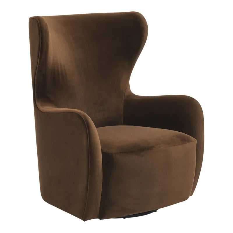 Aaron Swivel Armchair (Dark Chocolate Velvet)