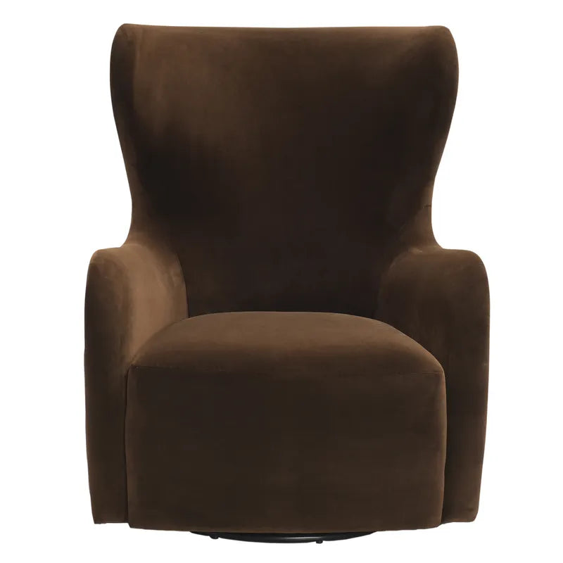 Aaron Swivel Armchair (Dark Chocolate Velvet)
