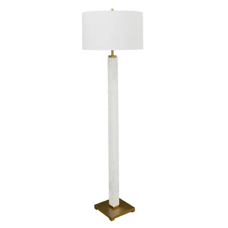 Essex Marble Floor Lamp - White