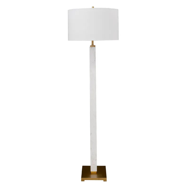 Essex Marble Floor Lamp - White