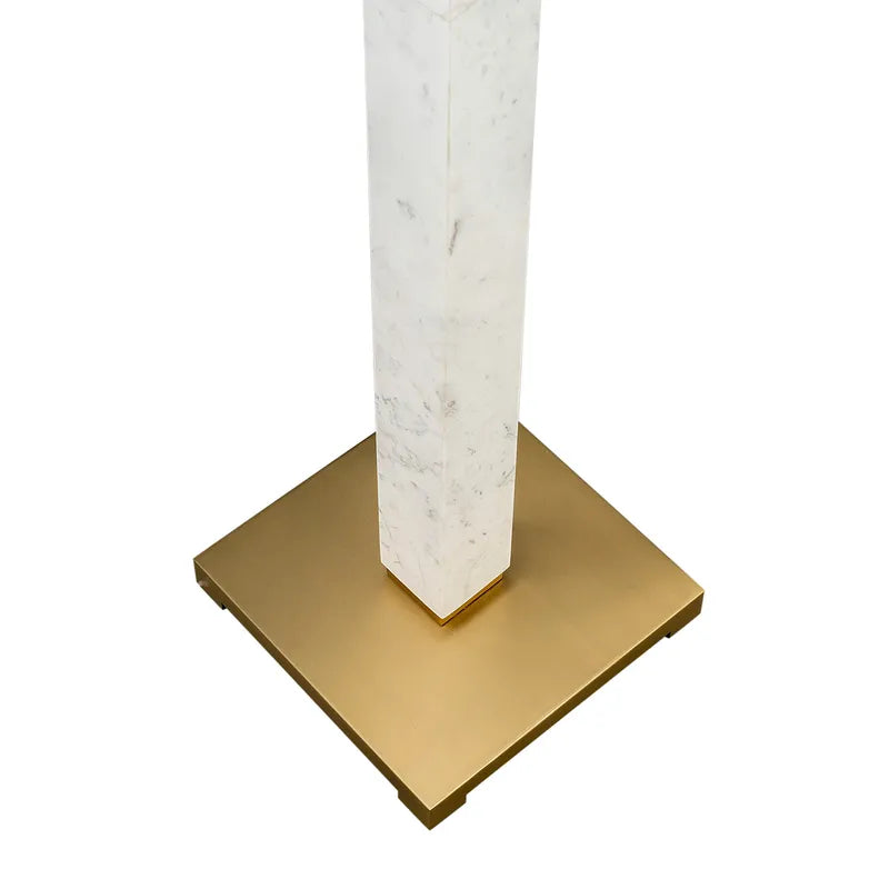 Essex Marble Floor Lamp - White