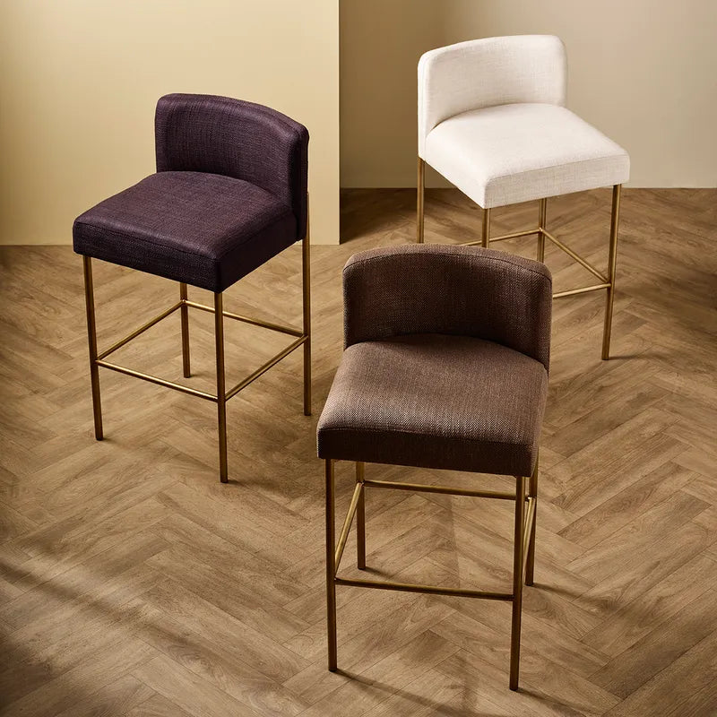 Leon Kitchen Stool - Natural Linen