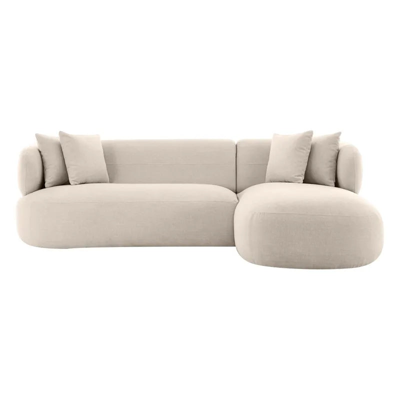 Greenwich 3 Seater Sofa with Chaise - Natural Chenille