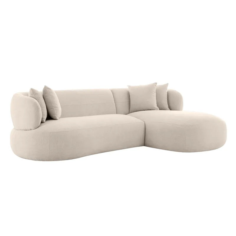 Greenwich 3 Seater Sofa with Chaise - Natural Chenille