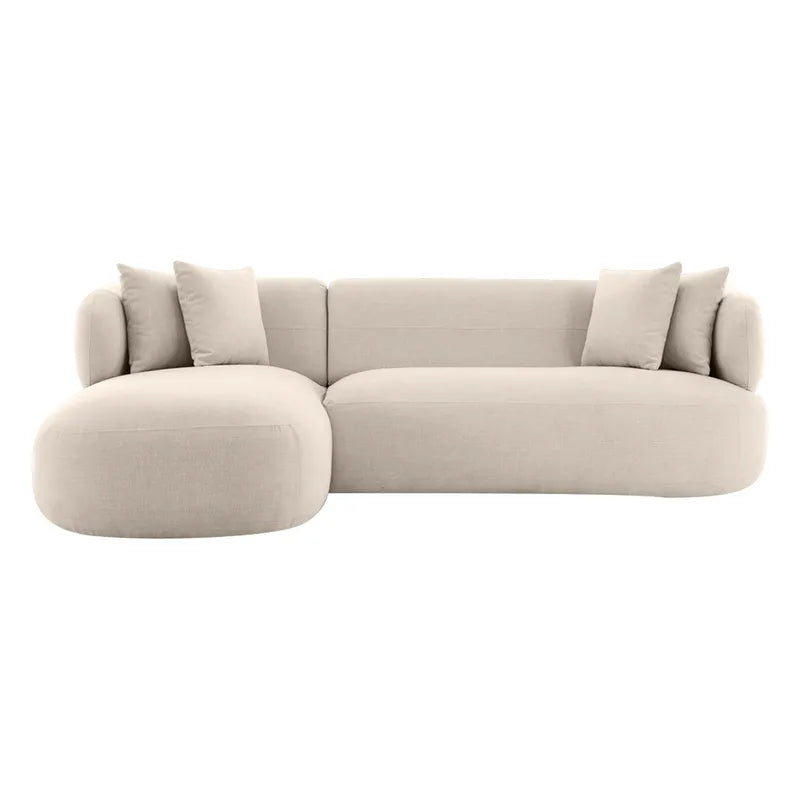 Greenwich 3 Seater Sofa with Chaise - Natural Chenille