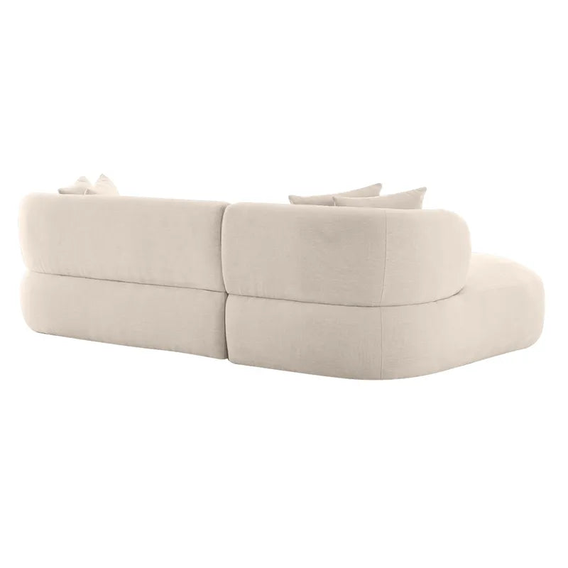 Greenwich 3 Seater Sofa with Chaise - Natural Chenille