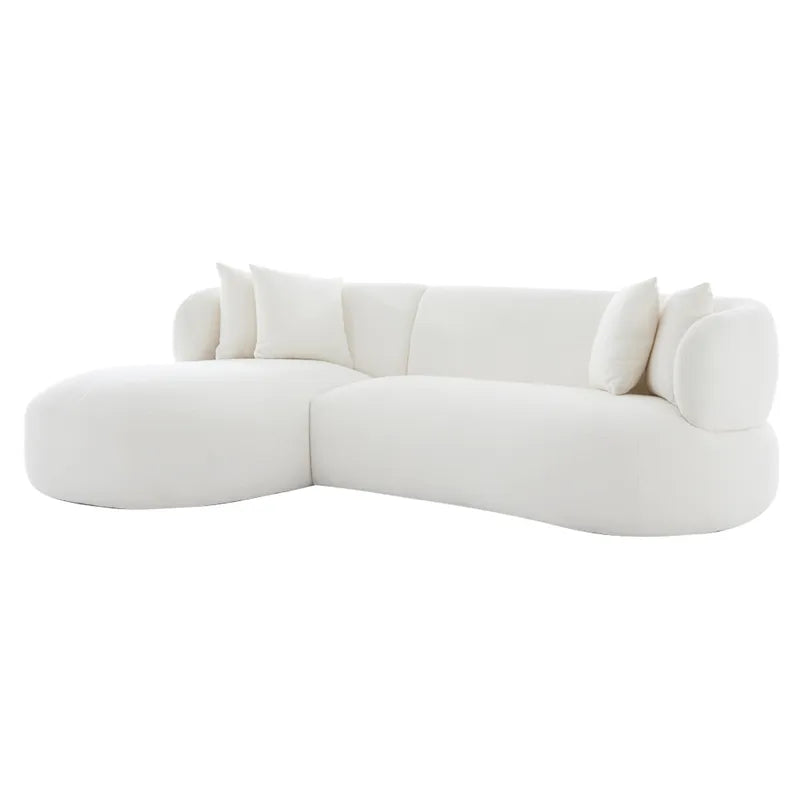 Greenwich 3 Seater Sofa with Chaise - Ivory Chenille