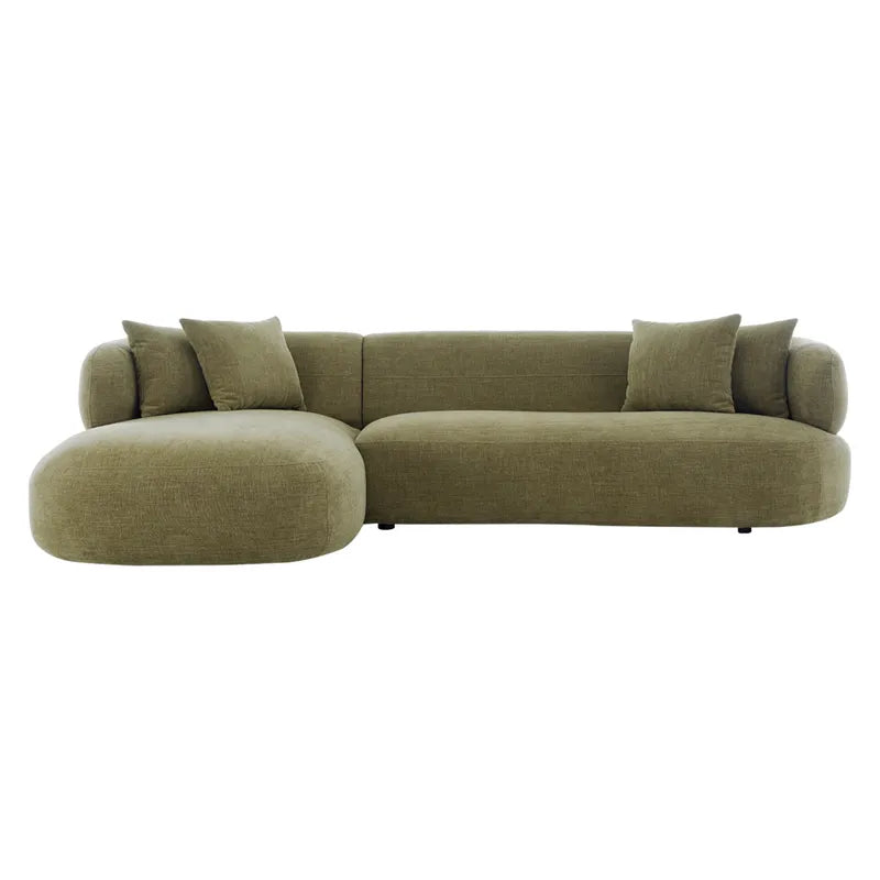 Greenwich 3 Seater Sofa with Chaise - Sage Chenille