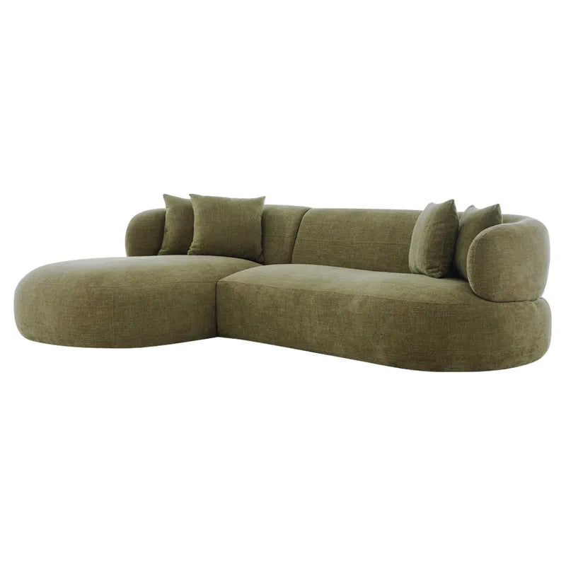 Greenwich 3 Seater Sofa with Chaise - Sage Chenille