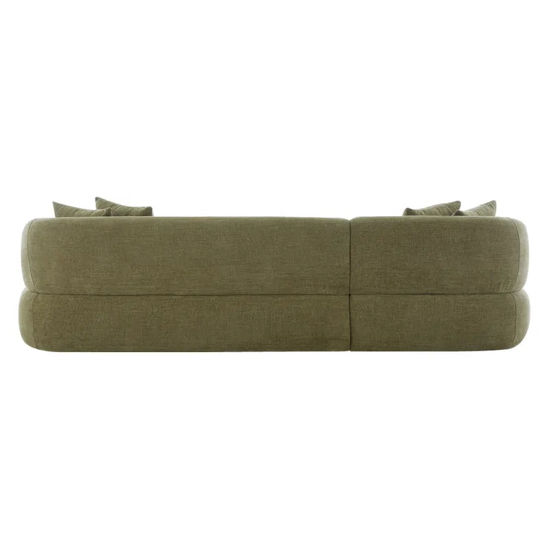 Greenwich 3 Seater Sofa with Chaise - Sage Chenille