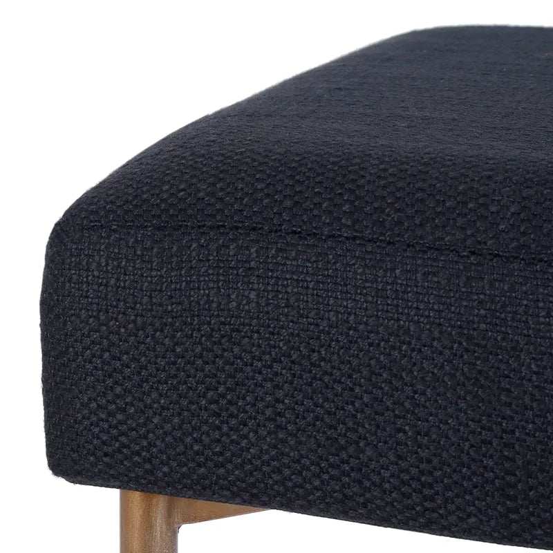 Leon Kitchen Stool - Black Linen
