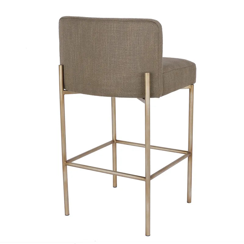 Leon Kitchen Stool - Chocolate Linen
