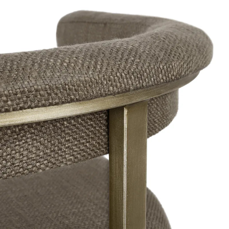 Dino Kitchen Stool - Chocolate Linen