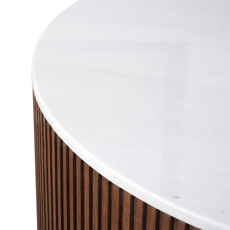 Mason Round Coffee Table - Walnut