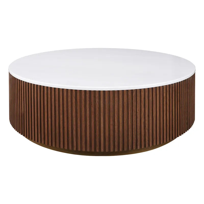 Mason Round Coffee Table - Walnut