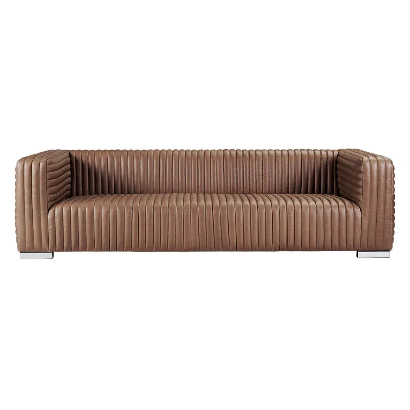 Granger 3 Seater Sofa - Dark Brown Leather
